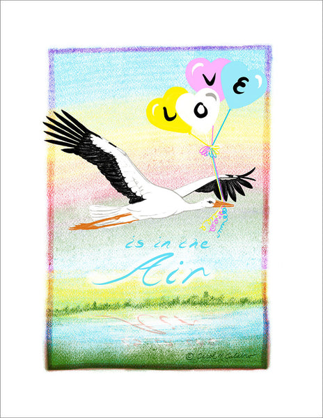 R807 Stork Love  - Notecards