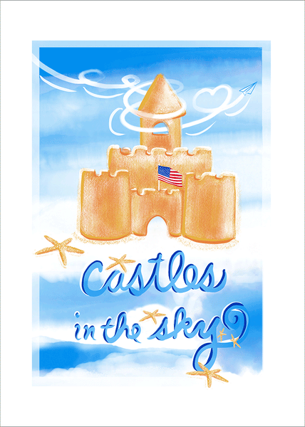 R809 Sandcastle in Sky - Notecards