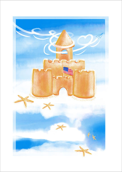 R809 Sandcastle in Sky - Notecards