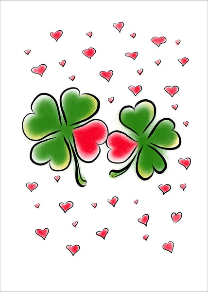 R818 Lucky Hearts - Notecards