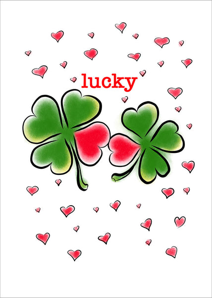 R818 Lucky Hearts - Notecards