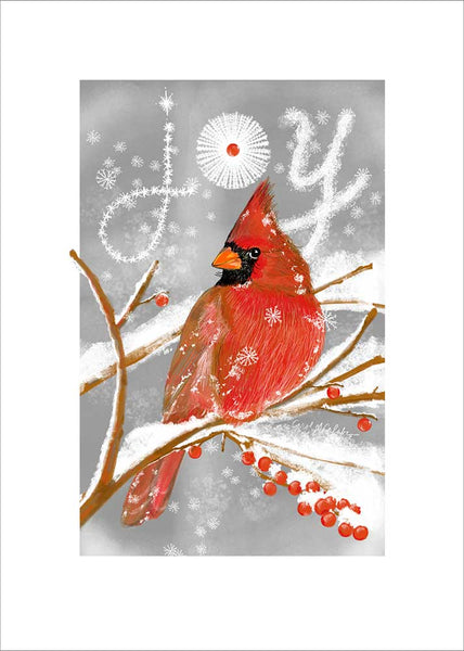 R827 Northern Cardinal - Winter - Notecards